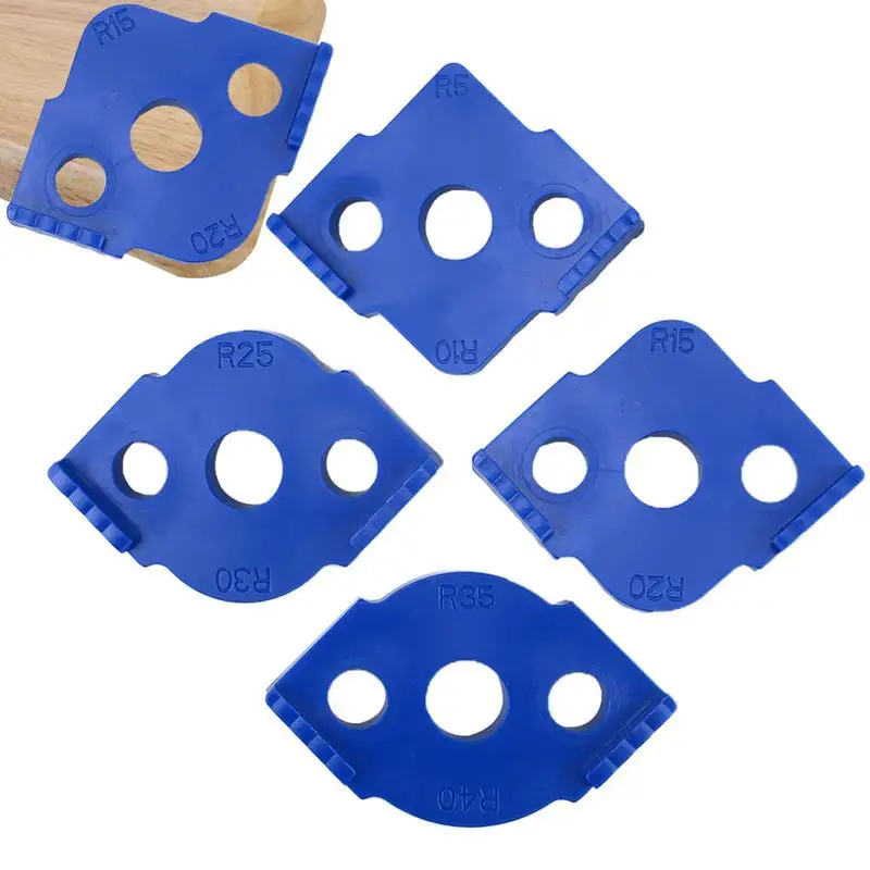 Corner Routing Templates 4pcs/set Rounded Router Bit Templates Router Tools For Right-angle Photo Frame Edge Table Edge Small