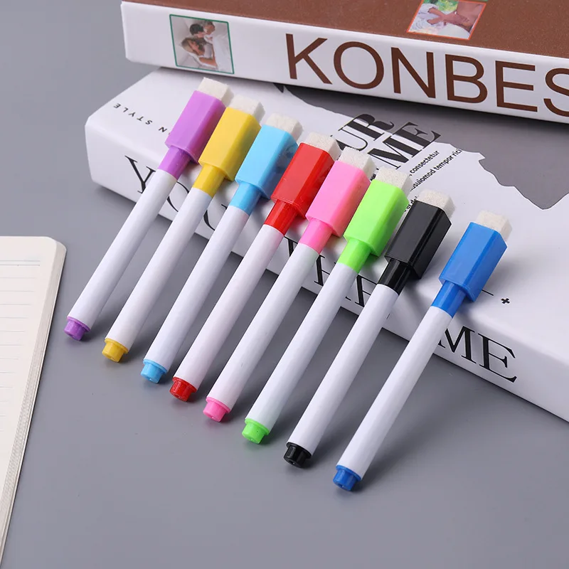 

8 Colors Erasable Magnetic Whiteboard Marker Pen Blackboard Marker Chalk Office School Art Marker Stationery Classroom Supplies