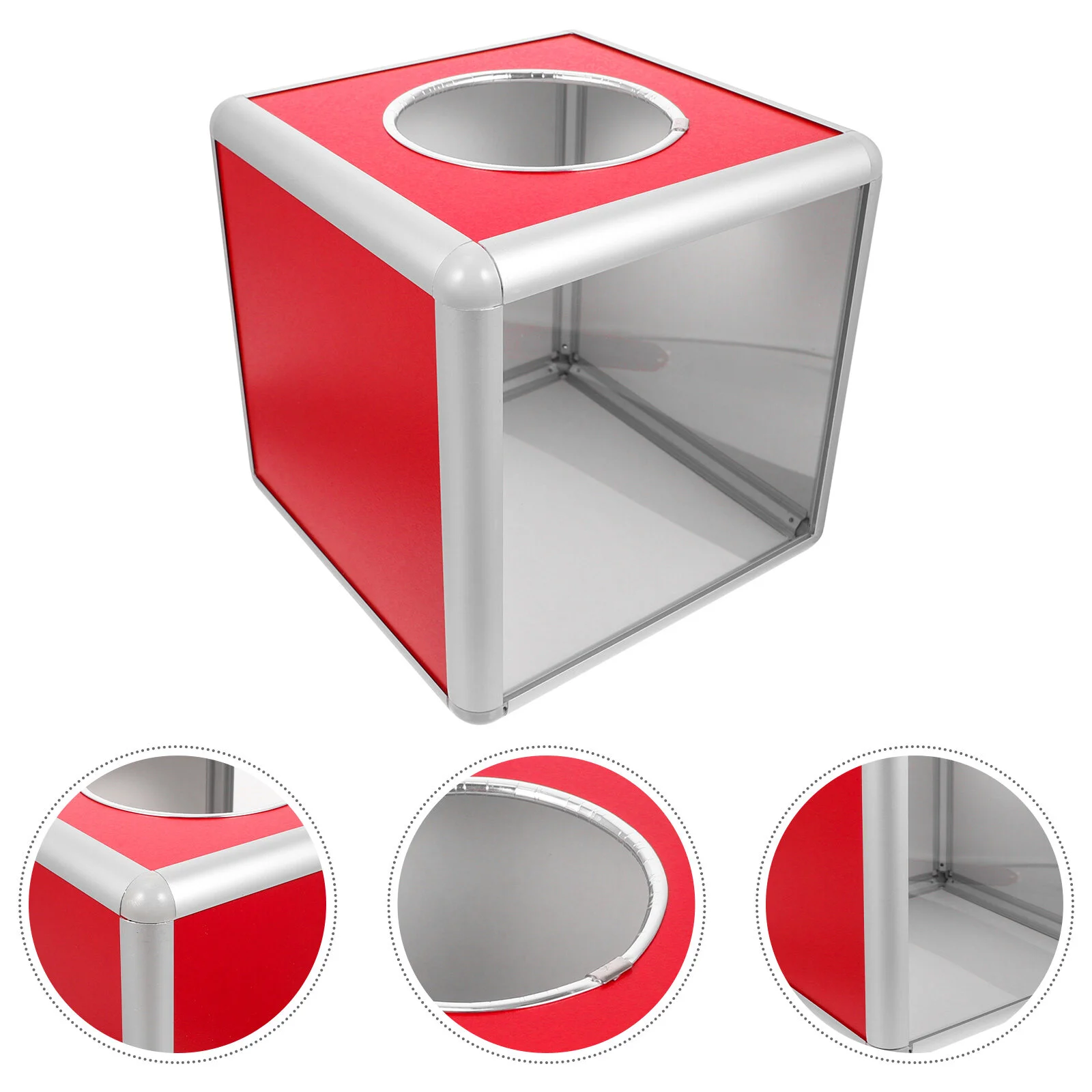 

Cash Box Paper Lottery Case Storage Bin Lock Medium Fiber Baking Varnish Board Office Desk Accesories