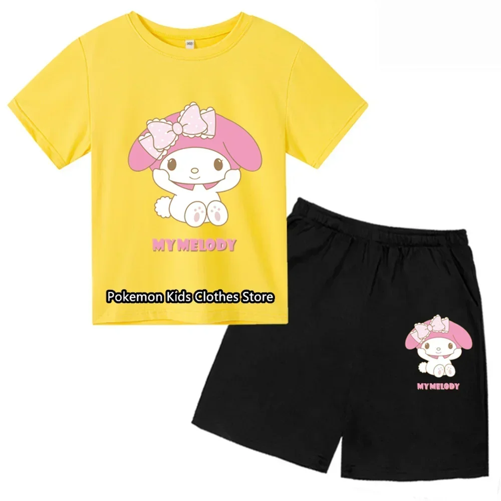 My Meoldy Tshirt Set Kids Baby Boys Clothing Sets Summer Girls Short Sleeve Sports T-shirt Shorts 2-piece Clothes