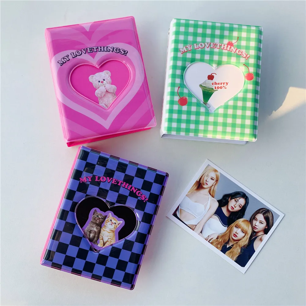 

Lattice Bear Kitten Cherry Soda Photo Album Polaroid Star Chasing Album Small Kakuka Storage Album