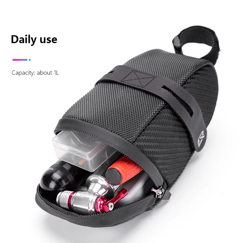 Запасная сумка для велосипеда седельная горных и дорожных велосипедов объем 1 л