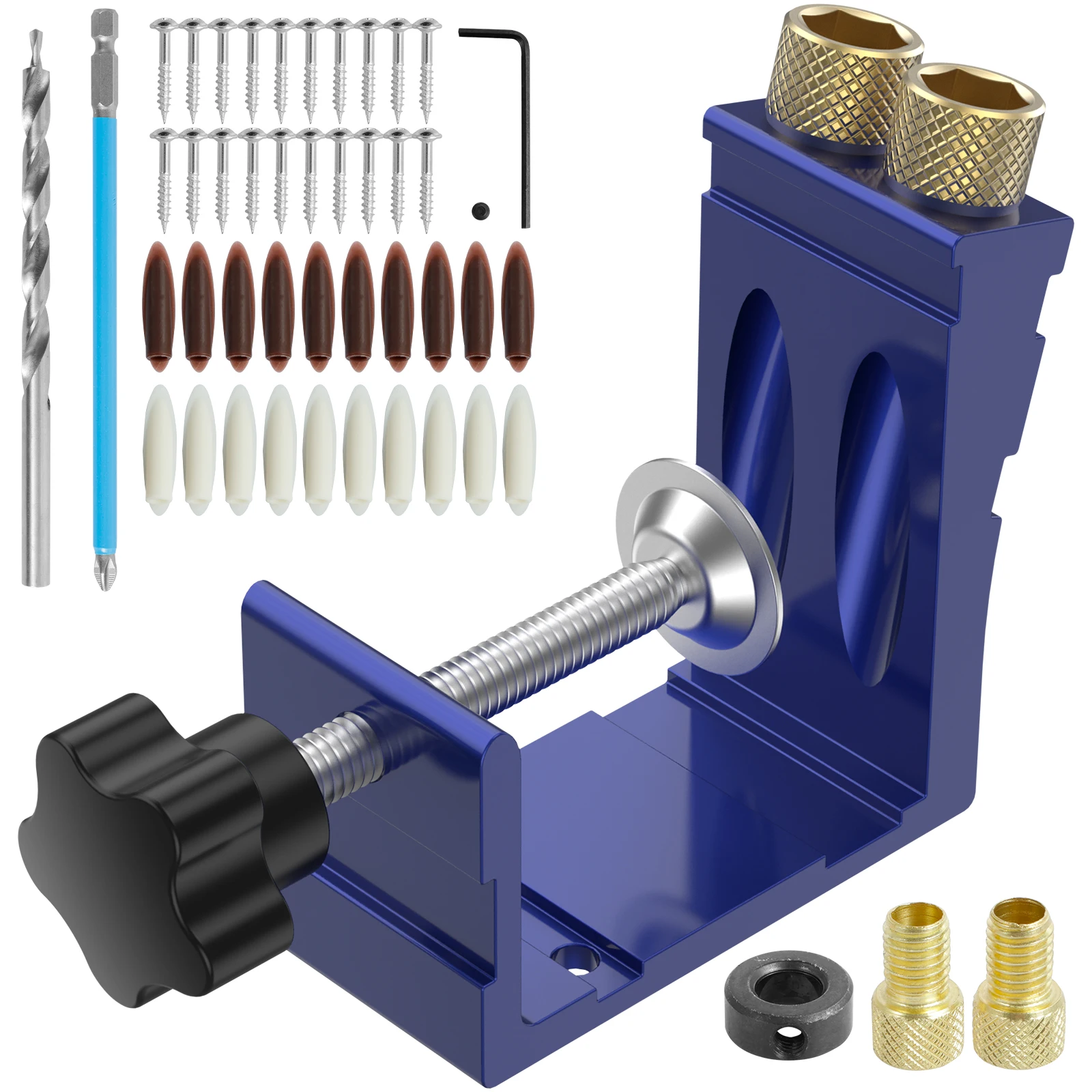 

Шаблон для сверления карманов Pocket Hole Jig Adjustable Punch Locator