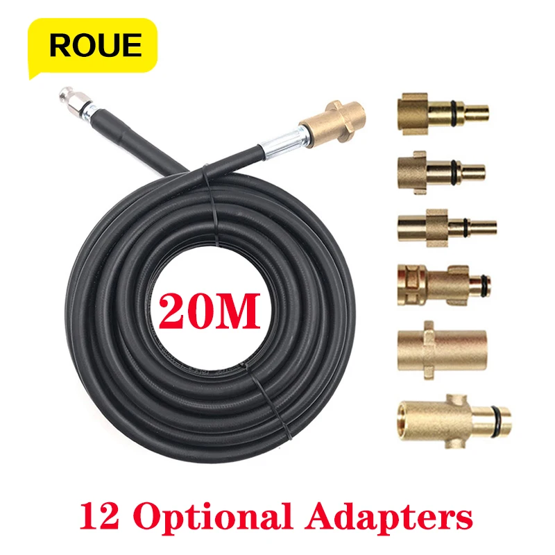 

20m High Pressure Water Car Cleaning Sewer Hose Copper Internal Thread Accessories for Karcher Huter Nilfisk STIHL Bosch Lavor