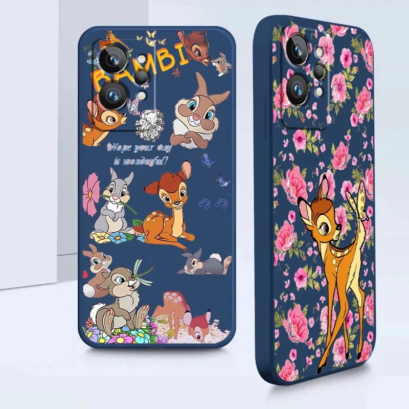 

Disney Fawn Bambi Cute Liquid Rope Phone Case For OPPO Realme 50A 50i Q3S Q5i C21Y C11 GT Neo3 Neo2 9 9i 8 8i 7 Pro Plus