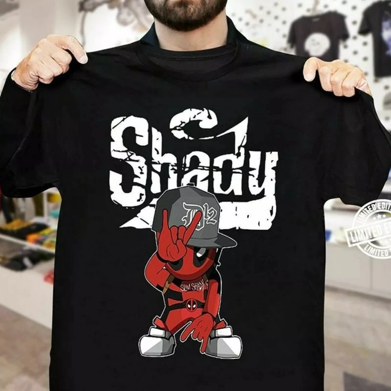 Хлопковая футболка Tupac EMINEM Rap в стиле хип-хоп с графическим рисунком для мужчин и
