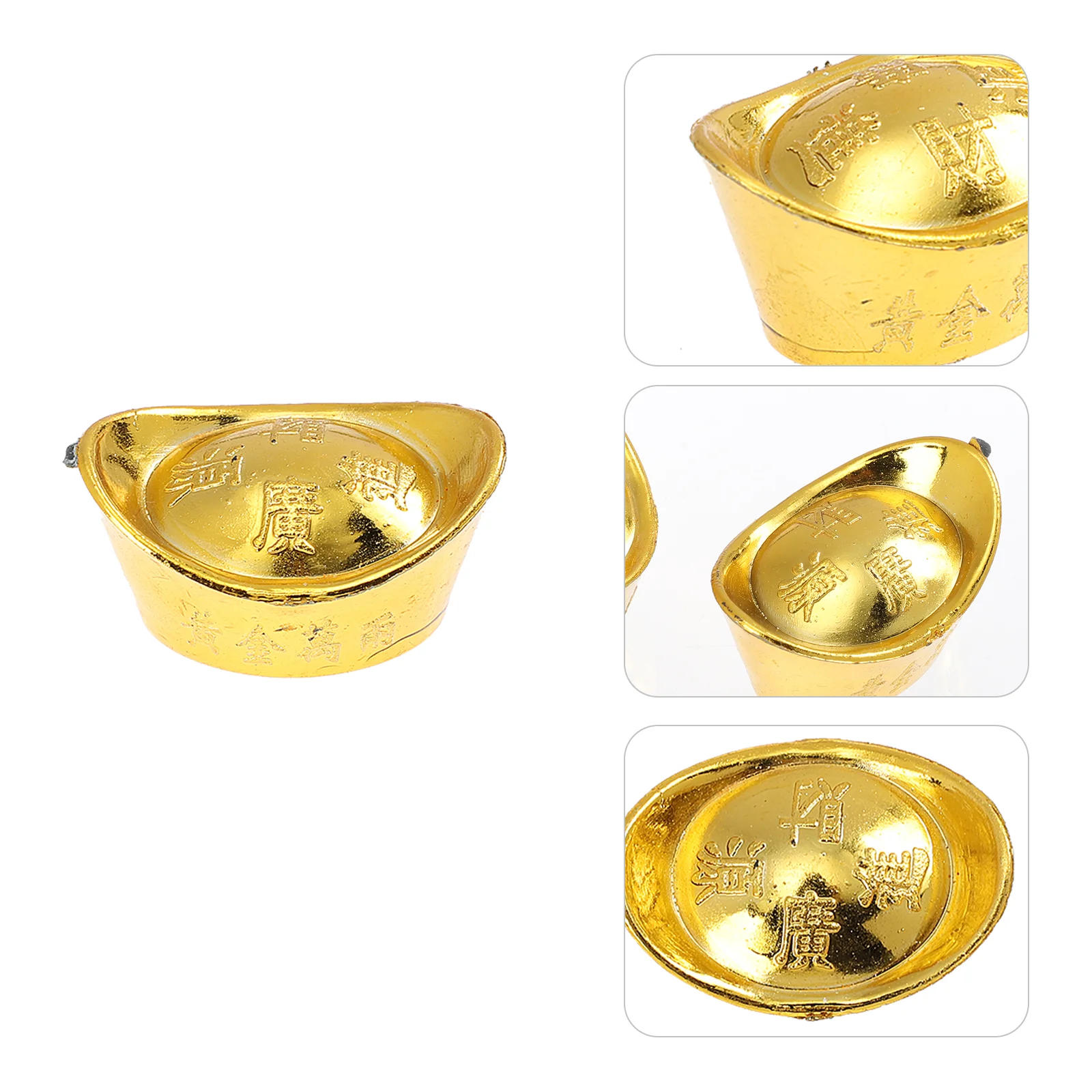 

Ingot Gold Chinese Yuan Bao Wealth Golden Statue Ingots Decor Ornament Decorative Year New Bar Money Prosperity Figurine