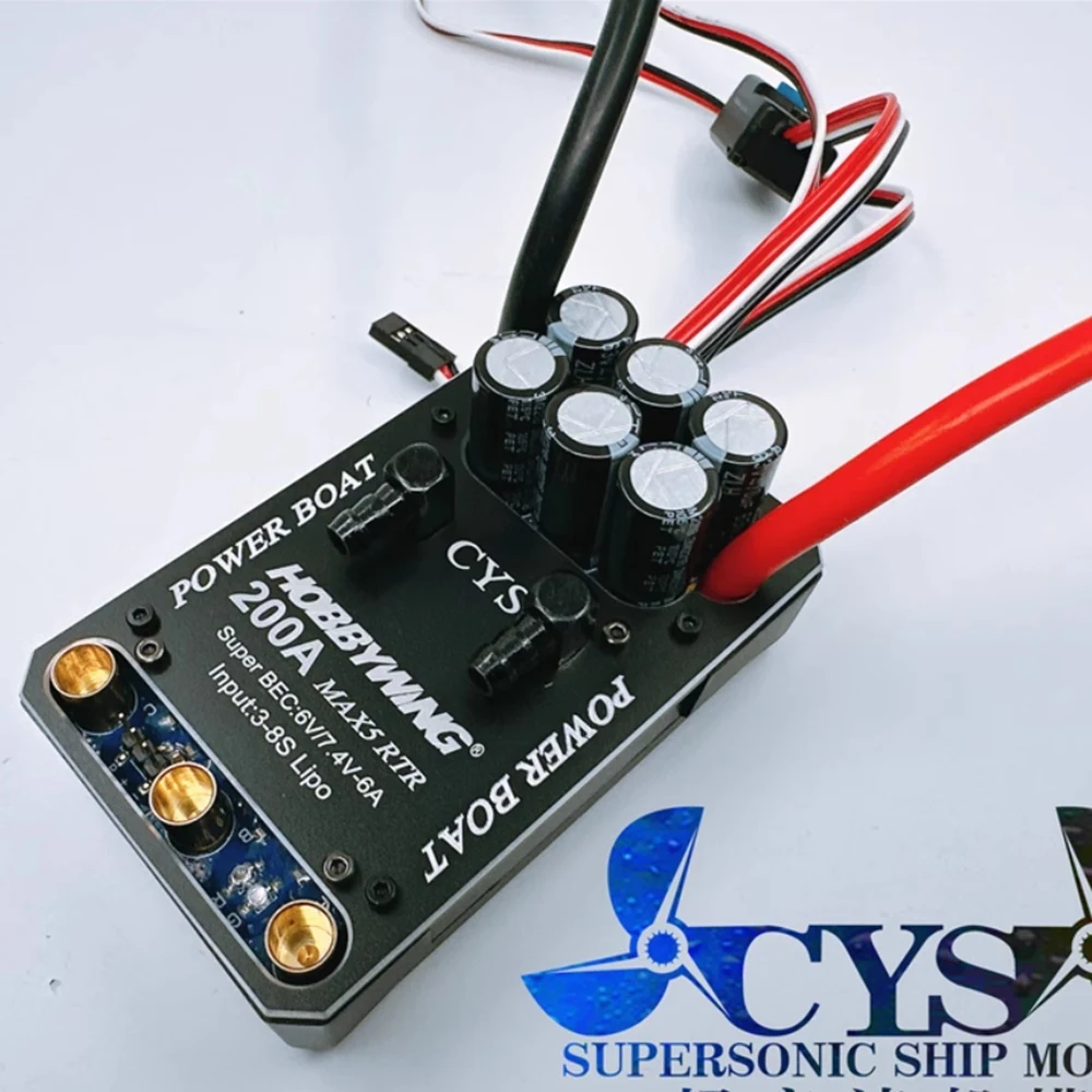 Электрический регулятор скорости CYS Max5 3-8S 200A с полной охлаждающей пластиной для