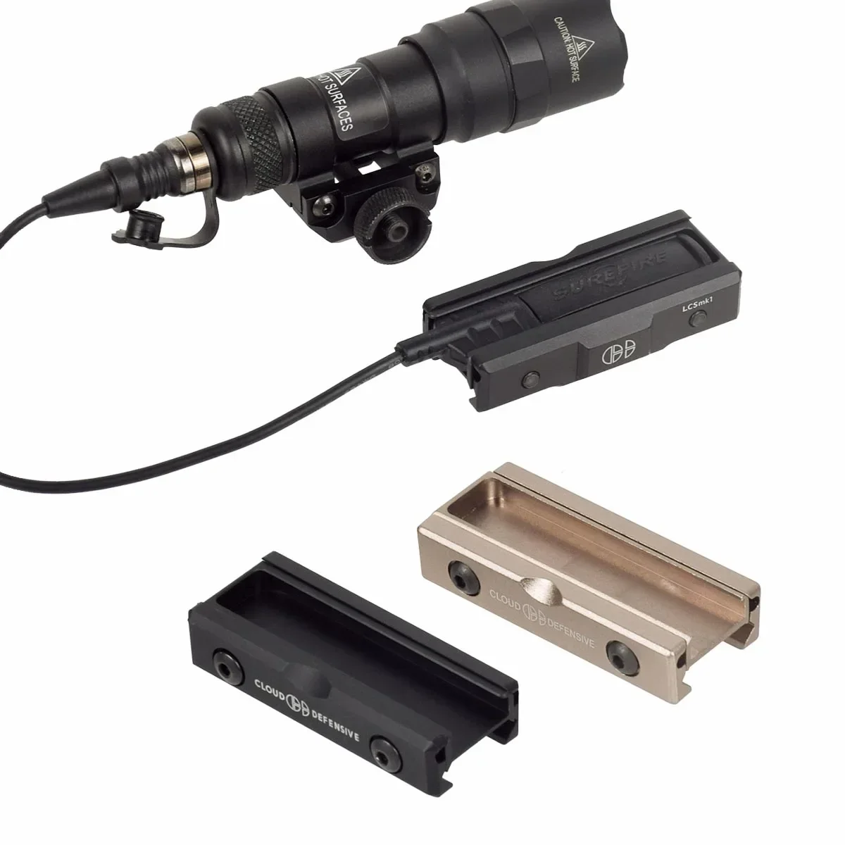 Фото SureFire M300 M600 Mlok Удаленный переключатель давления Монтажные пластины 12 шт. Комплект 5 шт. BCM 5,5 