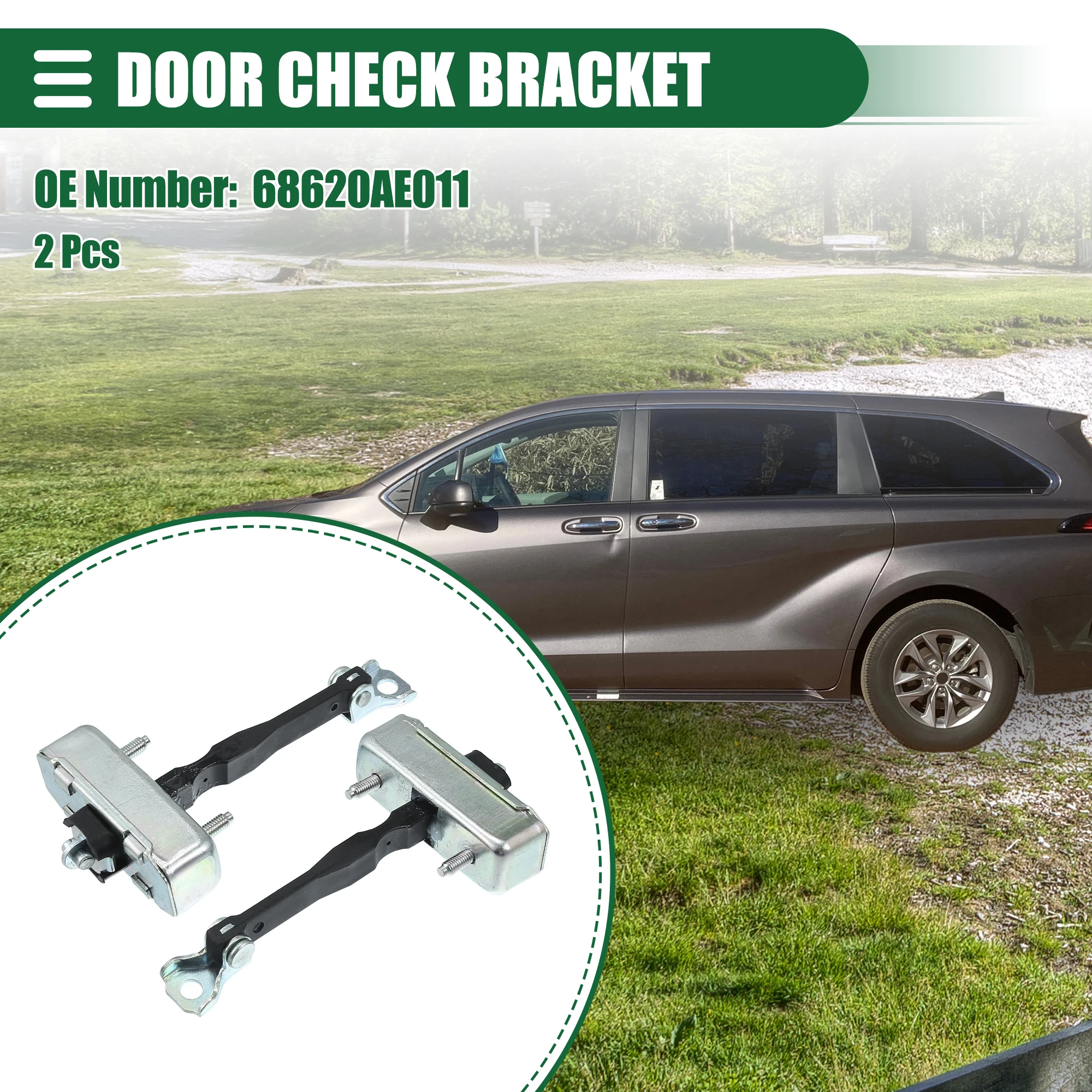 X Autohaux 2 шт. ремешок дверной в сборе для Toyota Sienna 2004 CE LE XLE Limited 3.3L V6 - Gas No.68620AE011