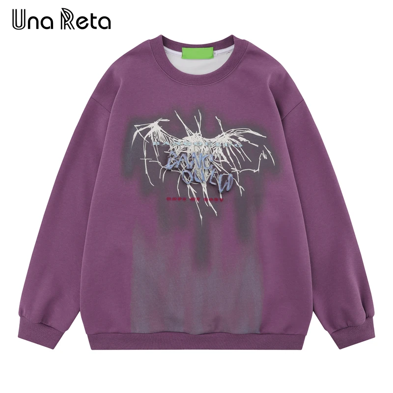 

Una Reta Sweatshirt Men Streetwear Spring Autumn New Hip Hop Graffiti Print Pullover Tops Tracksuit Harajuku Couple Sweatshirts