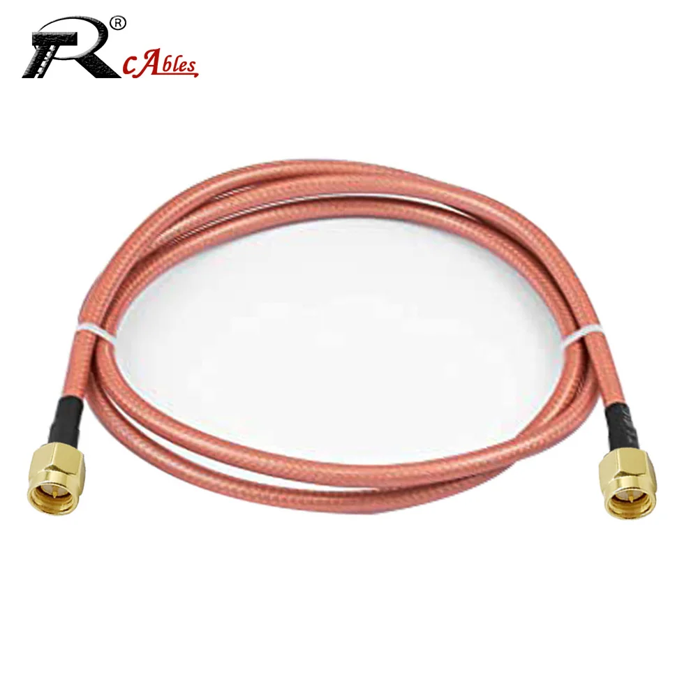 

RF Coaxial RG400 Double Shielded Cable SMA Female Jack to SMA Male Right Angle Plug Connector RF Coaxial Pigtail Jumper Adapter