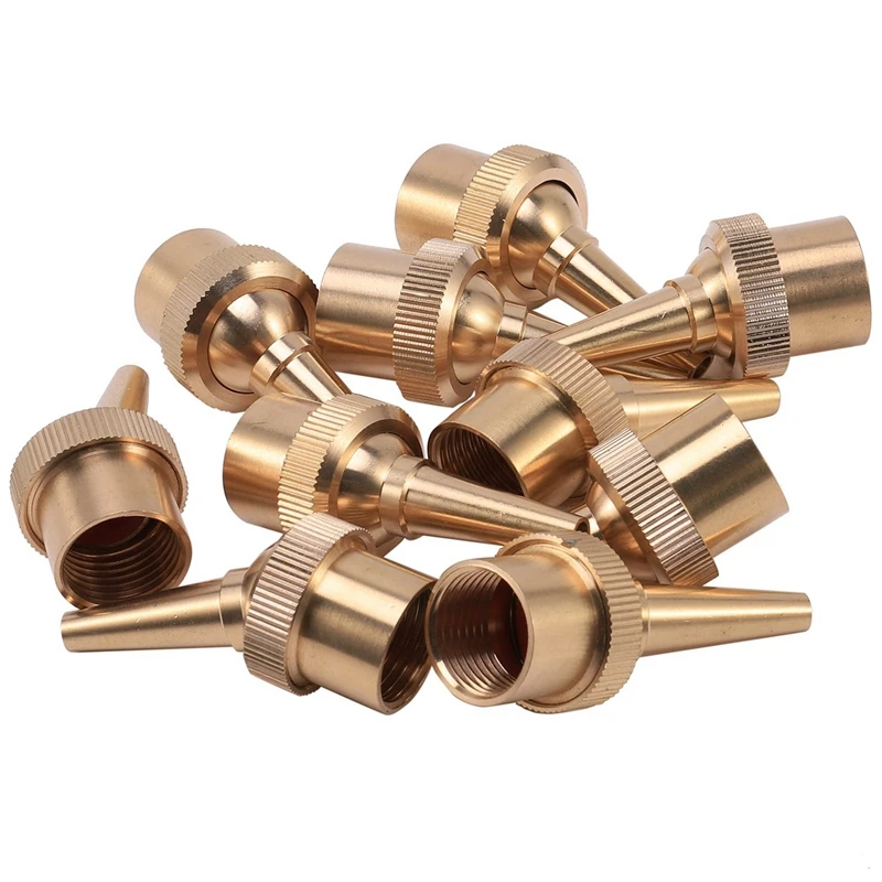 HOT SALE 60Pcs 1/2 Inch DN15 Brass Jet Straight Adjustable Fountain Water Spray Nozzles Pool Nozzles Garden Landscape Decoration