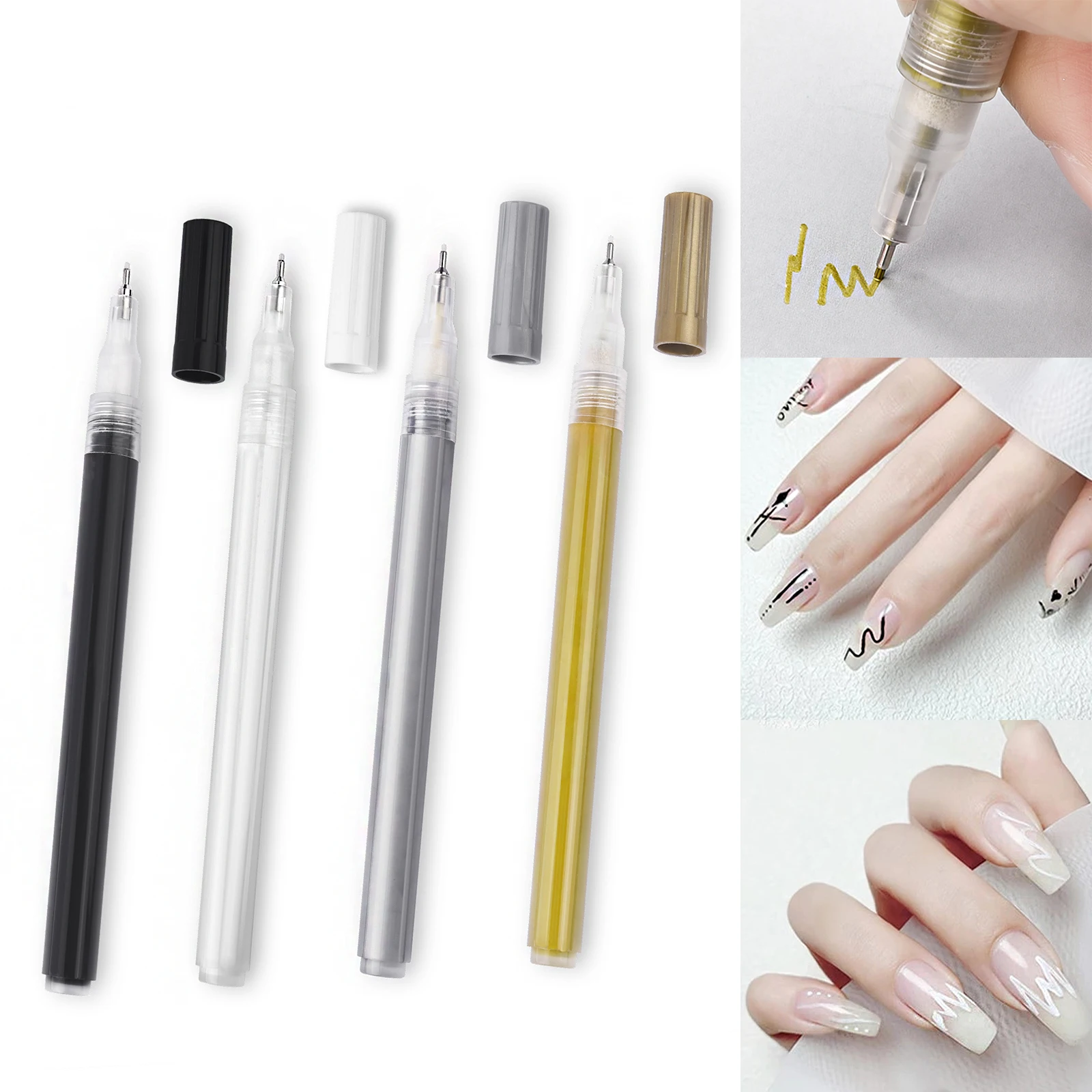 

1 шт., ручка для дизайна ногтей, водостойкая