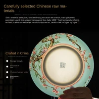 8 inch enamel dish plate family deep rice dish chinese style high value tableware of bone china