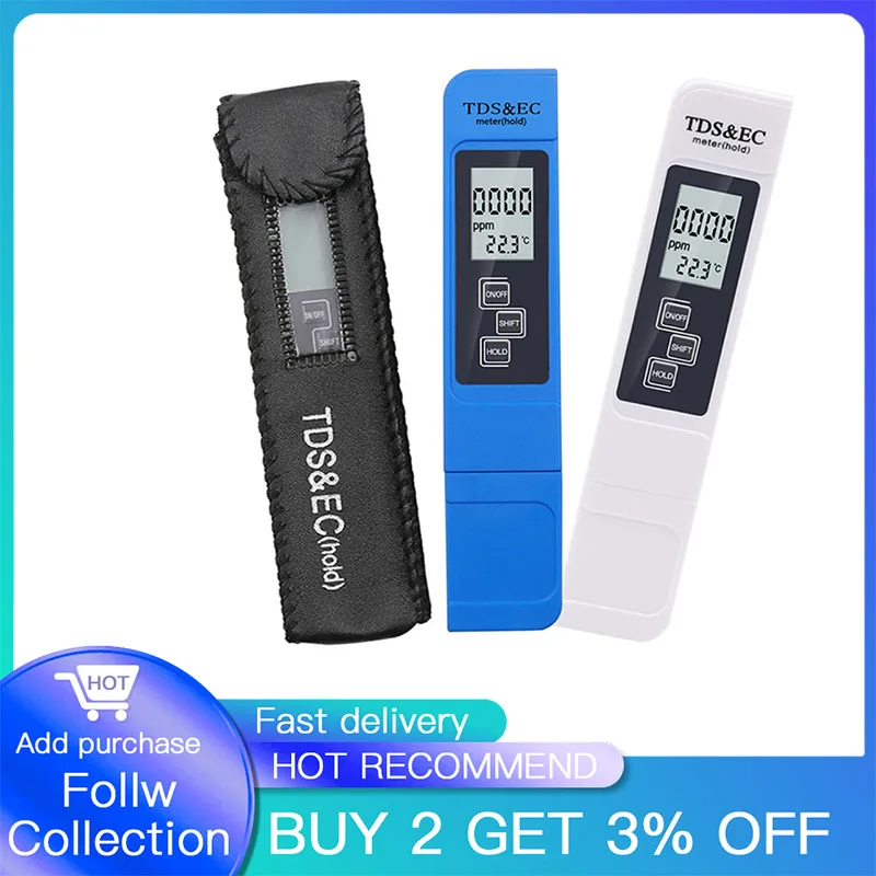 

1 Set 3 In1 TDS EC Meter Temperature Tester Pen Multifunctional Digital Water Quality Tester For Water Purity TEMP PPM Tester