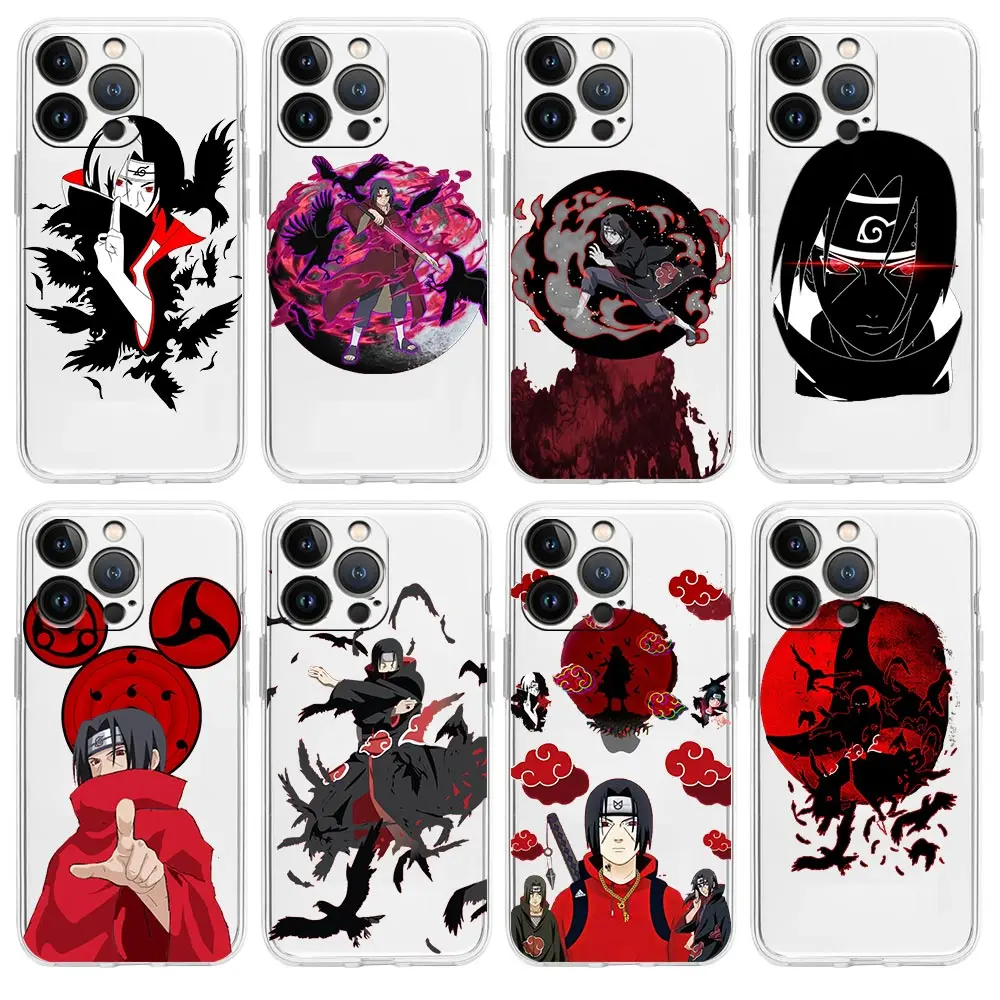 Naruto Anime Kakashi Itachi Clear Phone Case For iPhone 13 12 11 Pro Max 7 8 Plus TPU Shell For iPhone X XR XS Max SE 2020 Cover