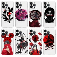 naruto anime kakashi itachi clear phone case for iphone 13 12 11 pro max 7 8 plus tpu shell for iphone x xr xs max se 2020 cover
