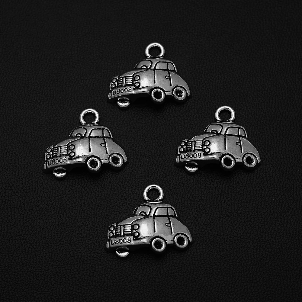 

10pcs/Lots 17x20mm Antique Silver Plated Car Taxi Charm Travel Pendants For Diy Jewellery Making Bulk Items Crafts Hqd Wholesale