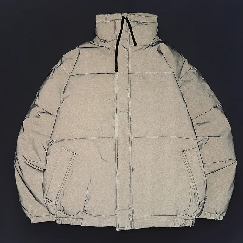 2022New Reflective Down Cotton Men's Fashion Brand Bread Men's Winter Men's Coat Thickened Men's Casual Winter Jacket Men  Jac