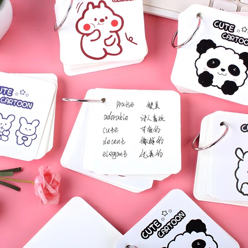 

1pc Mini Loose-leaf Planner Cute Cartoon Planners 2022 Notebook DIY Journal Notepad for Personal Office School Writing Supplies