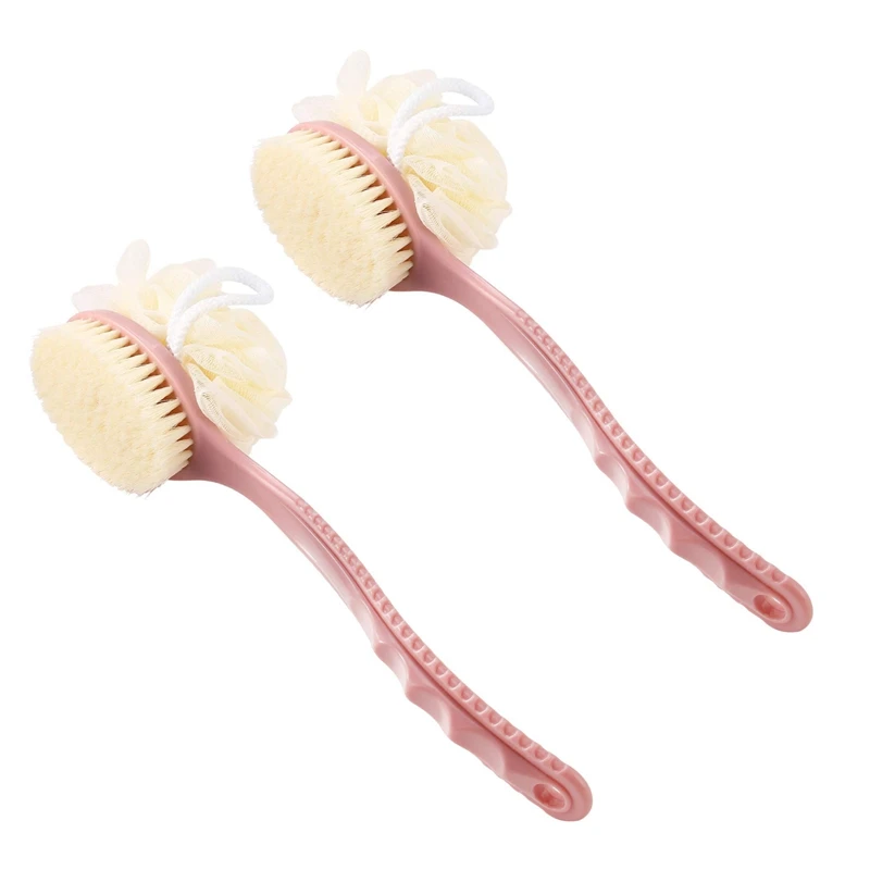 

2x Щетка для ванны Lazy Tribe-щетка для душа для тела-улучшает здоровье и красоту кожи-удаляет омертвевшую кожу и токсины (розовый)
