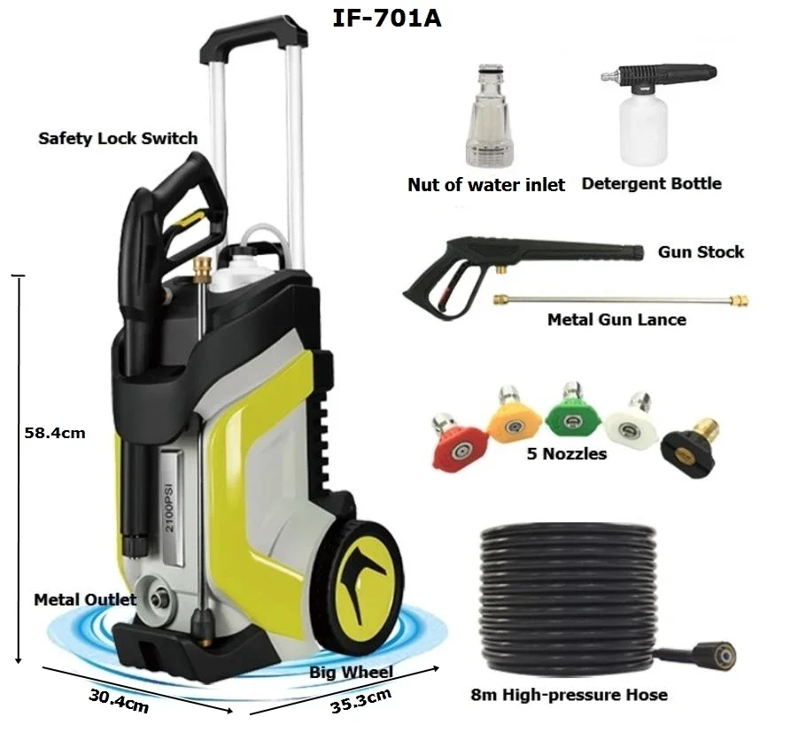 IFOURNI 160 бар европейская вилка домашний сад стиральная машина высокого давления