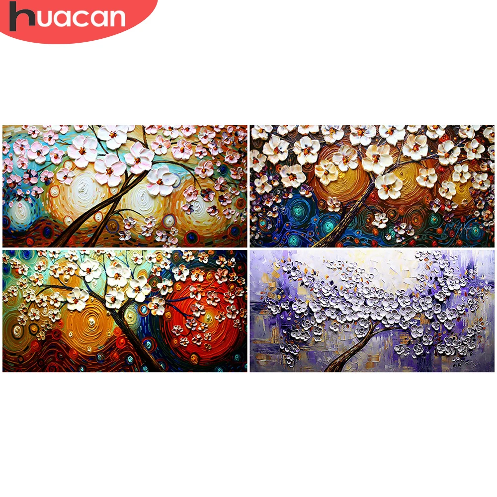 

HUACAN Diamond Painting Flower Embroidery 5D Set Mosaic Hobby And Needlework Handicraft Pictures For The Home