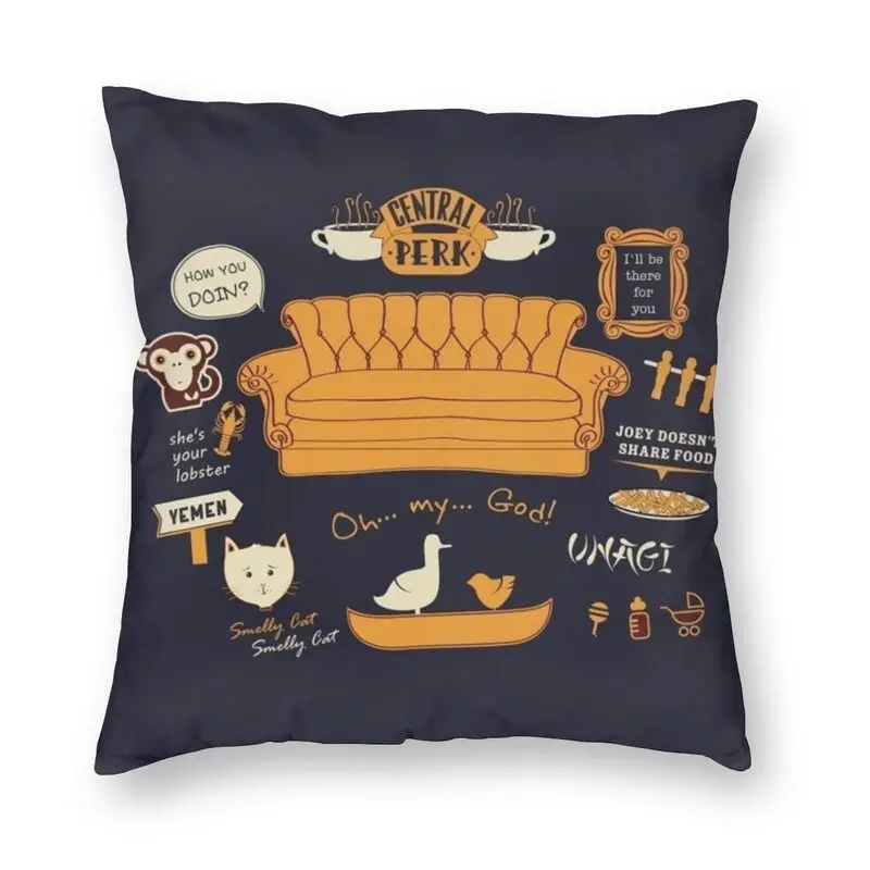 

Friends Pillowcover Home Decor Classic TV Show Cushion Cover Throw Pillow for Living Room Double-sided Printing