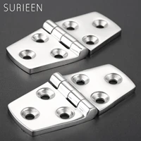 surieen 2pcs 3 stainless steel boat marine grade flush door hatch compartment hinges silver 38x76mm fit marine doors or windows