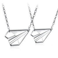 schoolgirl mori tie clavicle chain necklace factory simple childhood paper plane titanium steel necklace