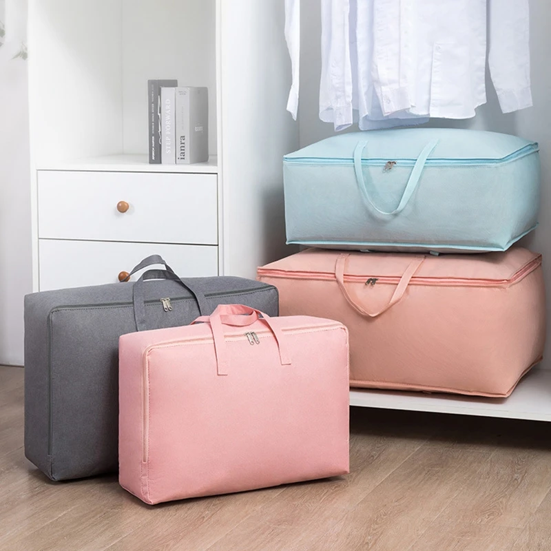 

Large Capacity Clothes Storage Bag Waterproof Cabinet Wardrobe Organizer Quilt Pillow Blanket Organizer Dustproof Bedding Storag