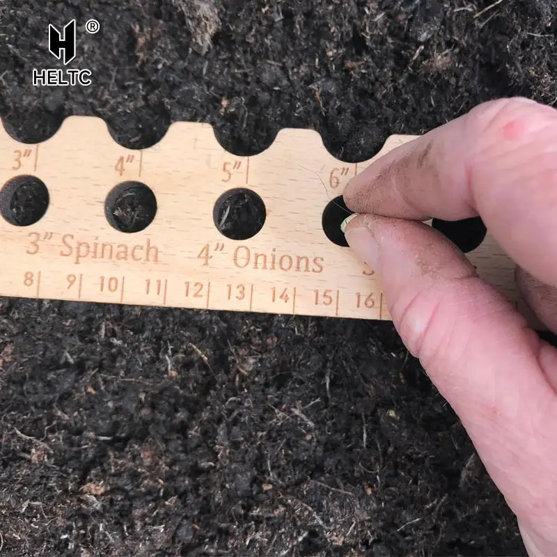 

Wooden Planting Ruler For Gardeners Seed Spacer For Precise Planting And Spacing Of Seeds With Vegetable Spacing Suggestions