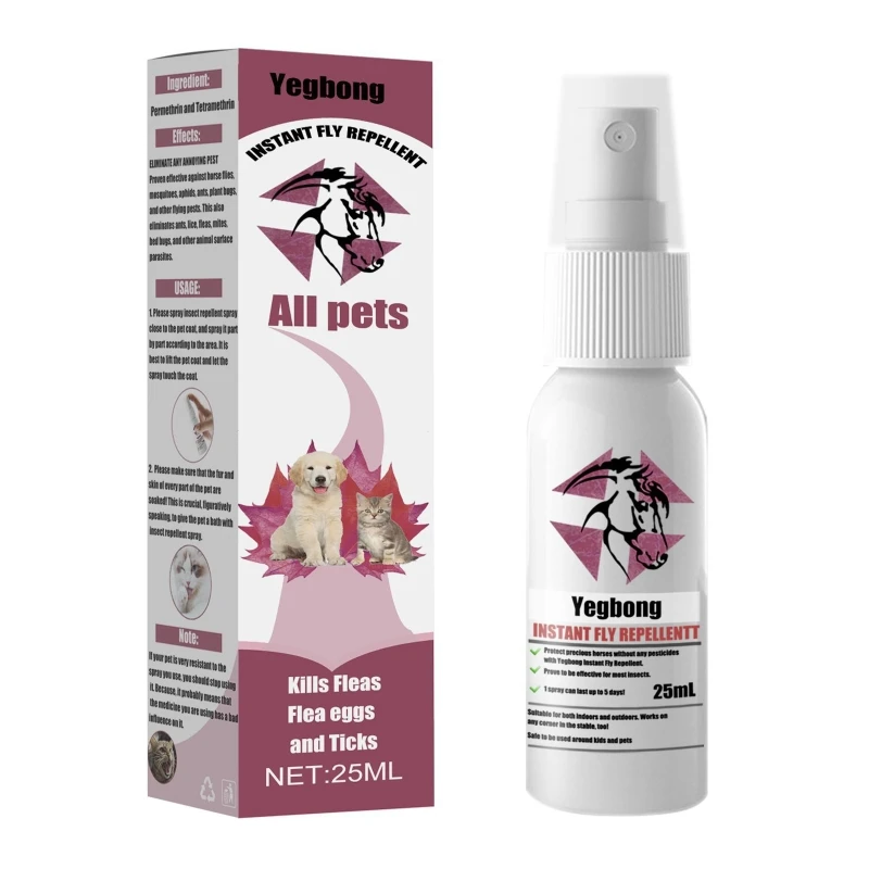 

0.8Oz Insecticide Spray for cats & Dogs Repels Ticks Fleas Larvae Flea Eggs