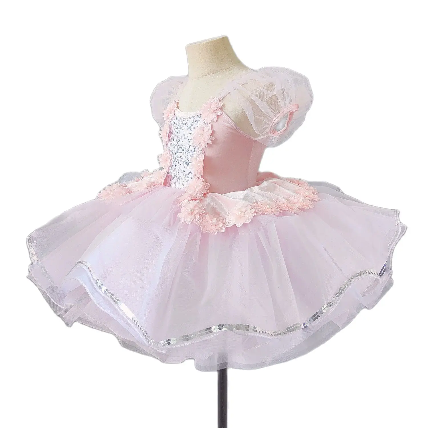 Детская балетная юбка цветочный костюм для выступлений балетное платье