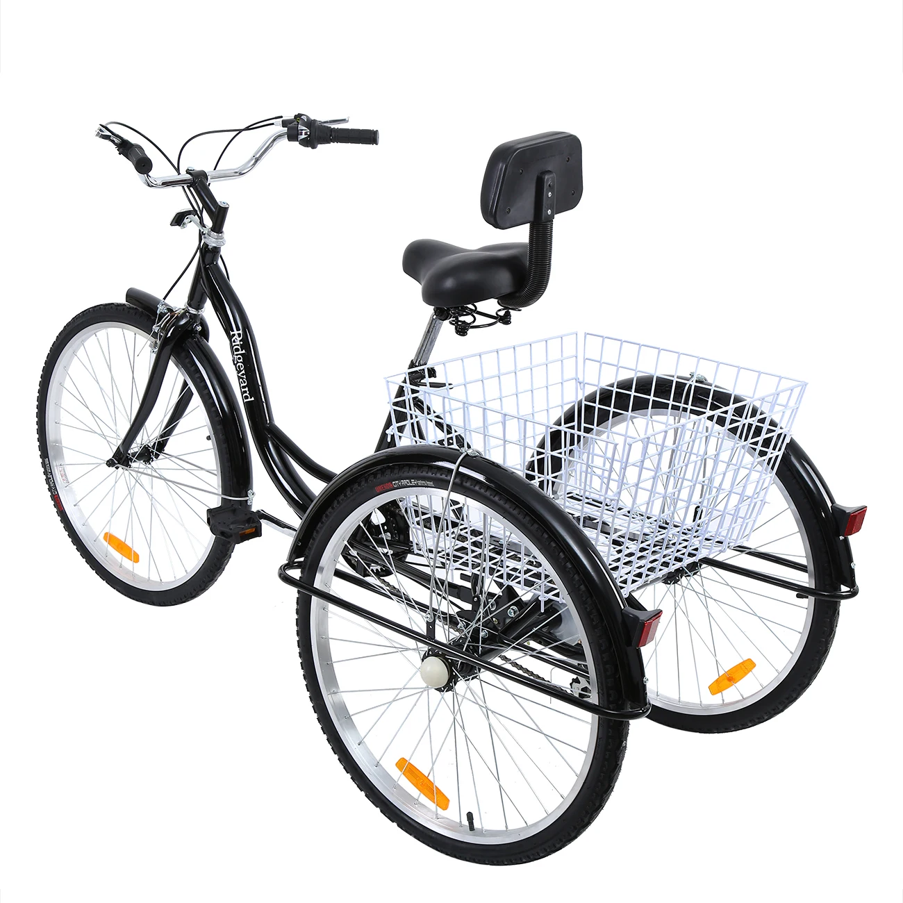 26 Inch Tricycle 3 Wheels Bike Bicycle 7 Speed With Shopping