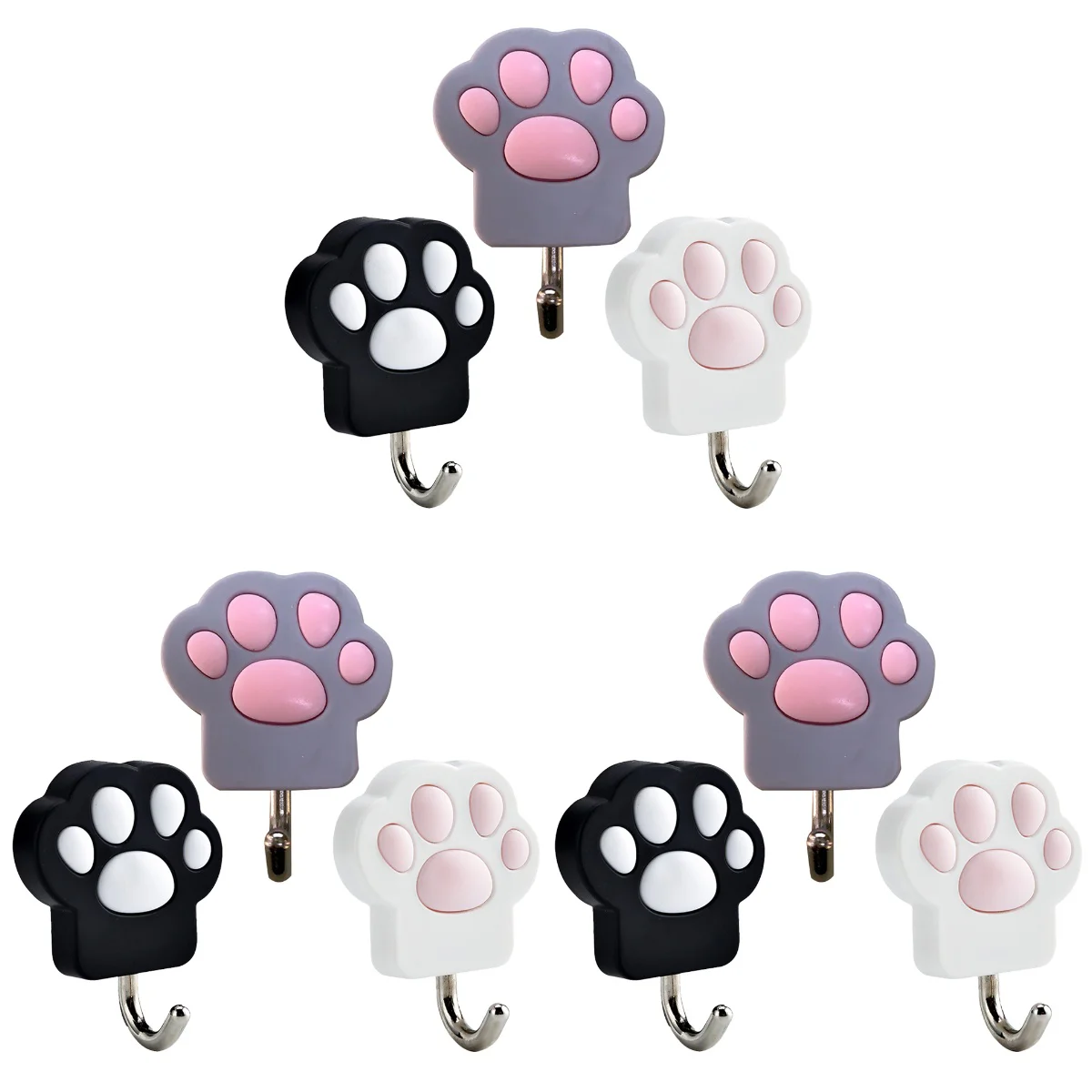 

Вешалка в форме кошачьей лапы, креативный крючок без отверстий, кухонный крючок для полотенец