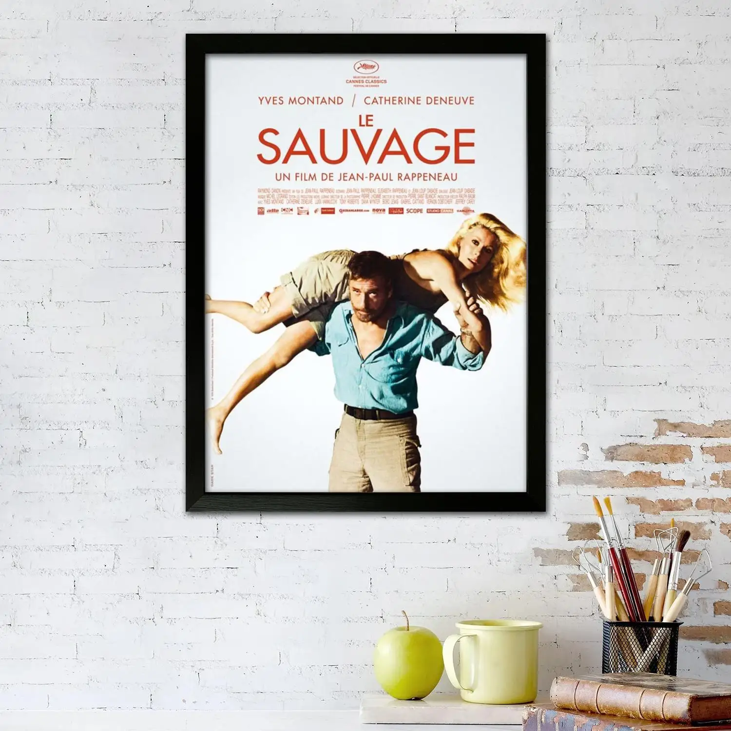 Плакат на холсте Yves Montand и настенное искусство печать с изображением современный