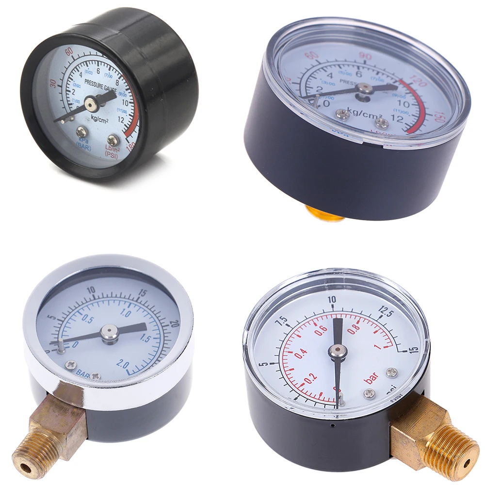 Барный манометр 1/4 BSP резьба 0-180 PSI 0-12 бар 0-170 Psi Манометр двойные весы для