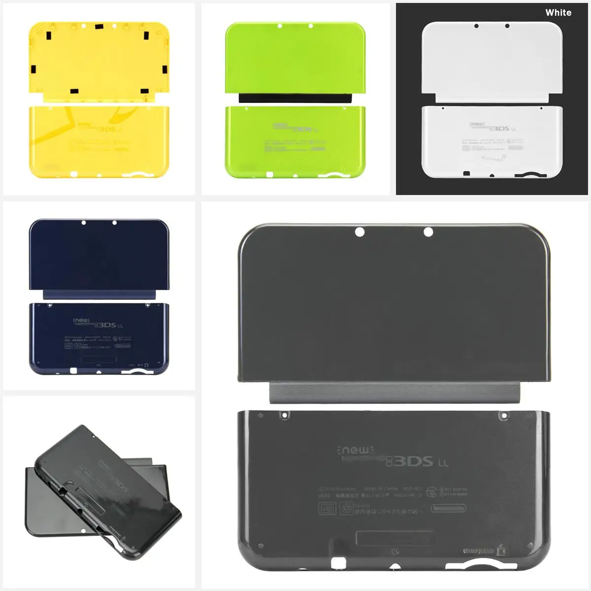 

Blue Black Color Top & Bottom Shell Cover for Nintendo New 3DS XL LL Console Housing Front Back Faceplate Case Dropshipping