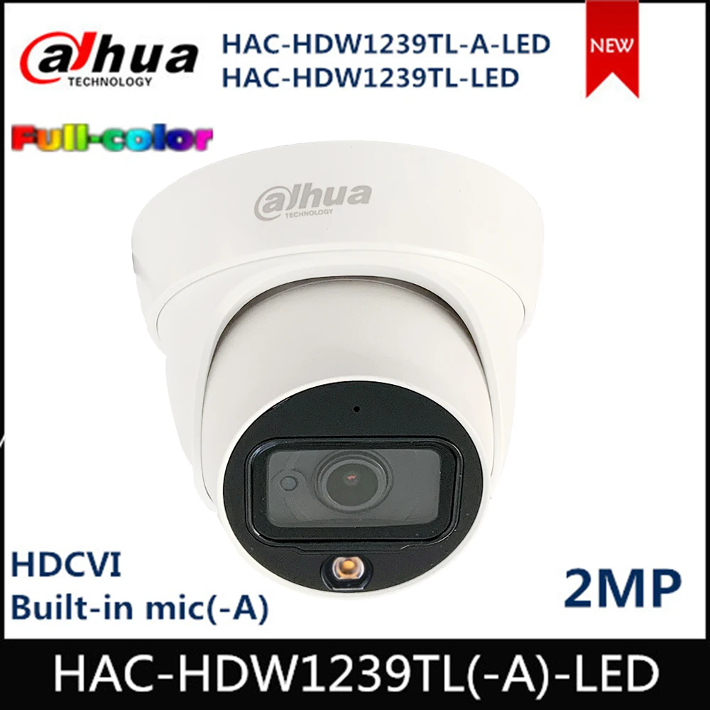 Dahua 2MP полноцветная HDCVI камера с глазным яблоком фотовспышка со встроенным