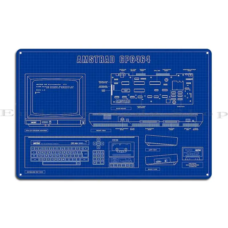 

Металлическая табличка Amstrad CPC 464