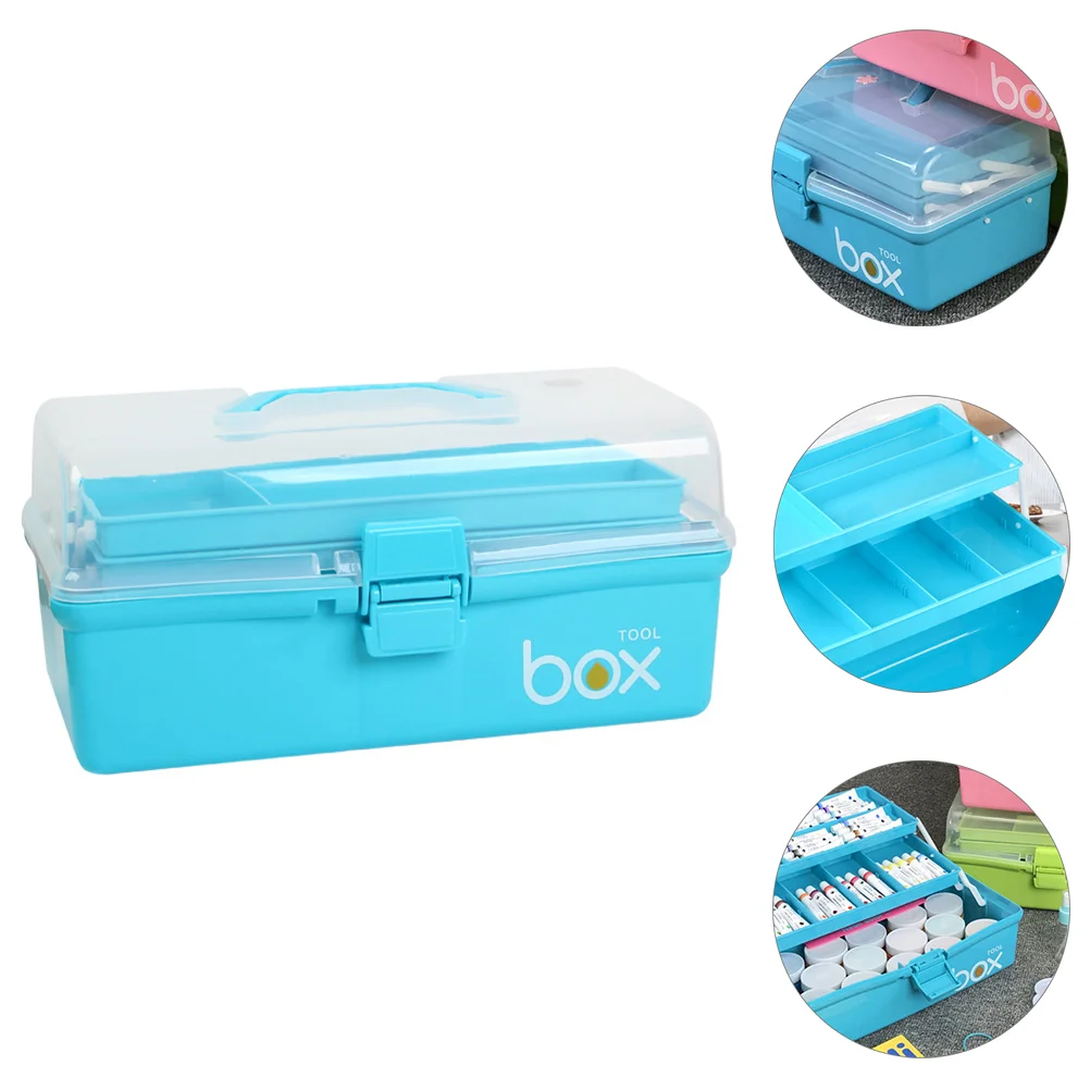 

Box Storage Tool Craft Case Organizer Painting Container Organizers Supply Multipurpose Gardening Handled Pigment Portable