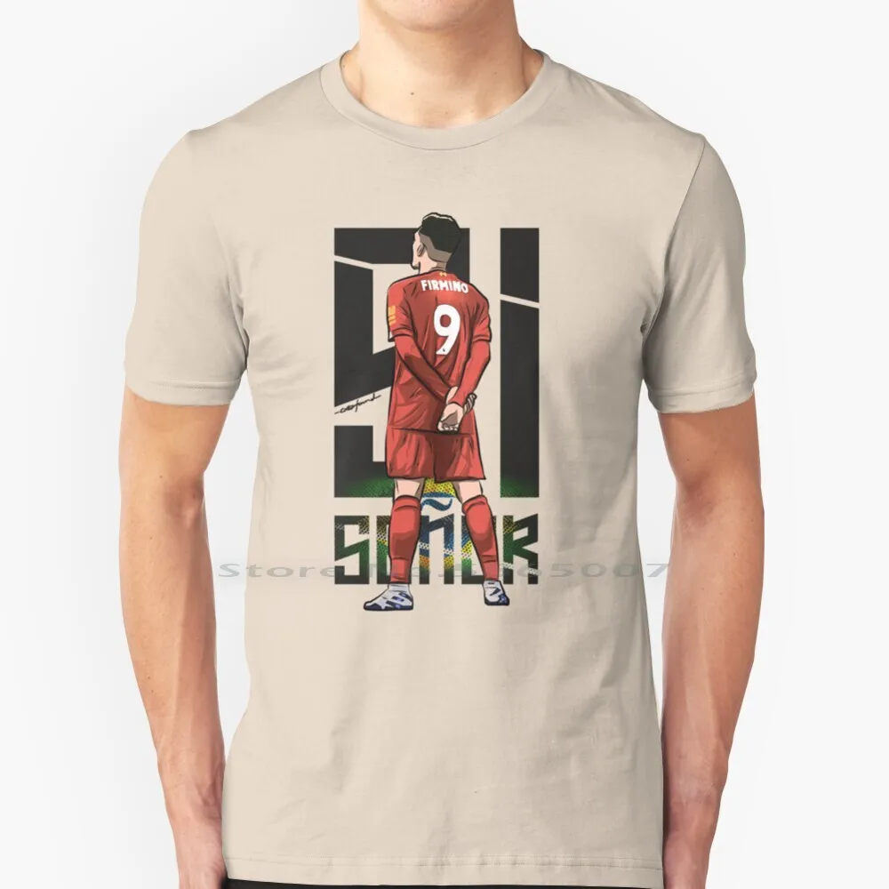 Футболка с изображением Роберто Фирмино Си се или из 100% хлопка сенсор Бобби