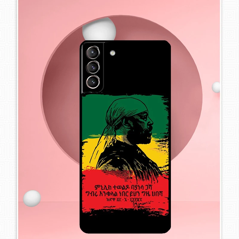 Чехол Emperor Menelik II из Эфиопии для Samsung Galaxy S24 S23 Ultra S22 S20 FE S21 Note 10 20 S8 S9 S10 Plus чехол