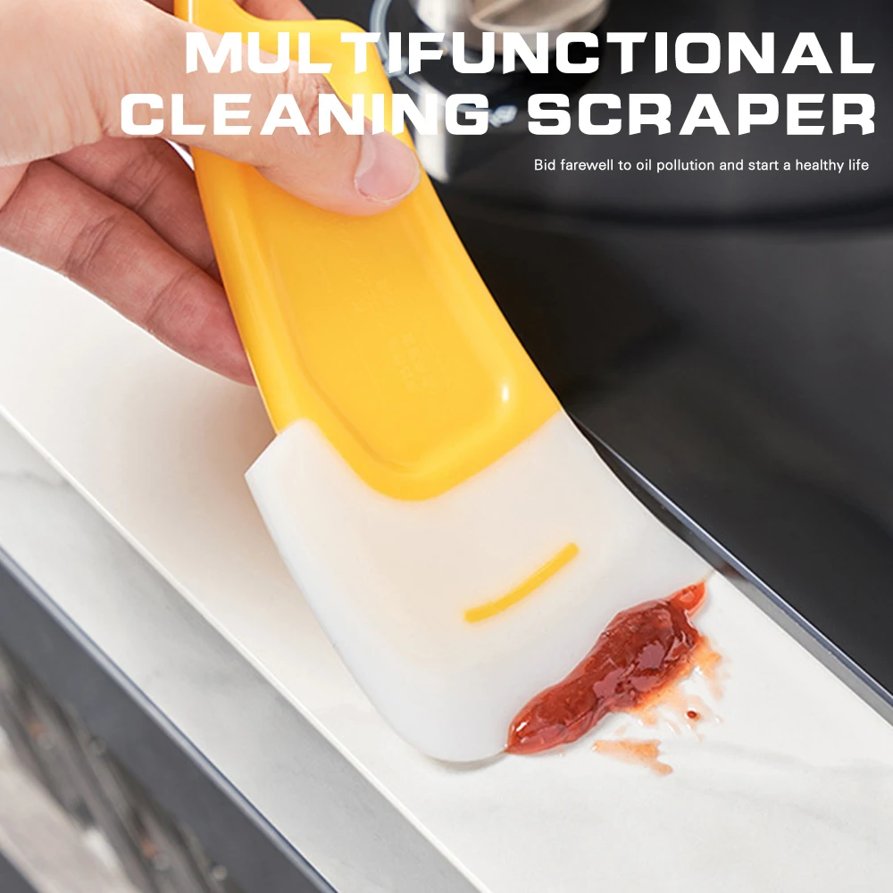 

Скребок для посуды, скребок для растрепанной чаши, скребок для остатков пищи, термостойкий безопасный кухонный инструмент с покрытием, мног...