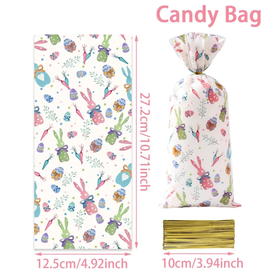 

Счастливой Пасхи, подарочные пакеты для конфет, кролик, яйца, упаковочная сумка для печенья, пасхальное украшение для дома, товары для дня рождения