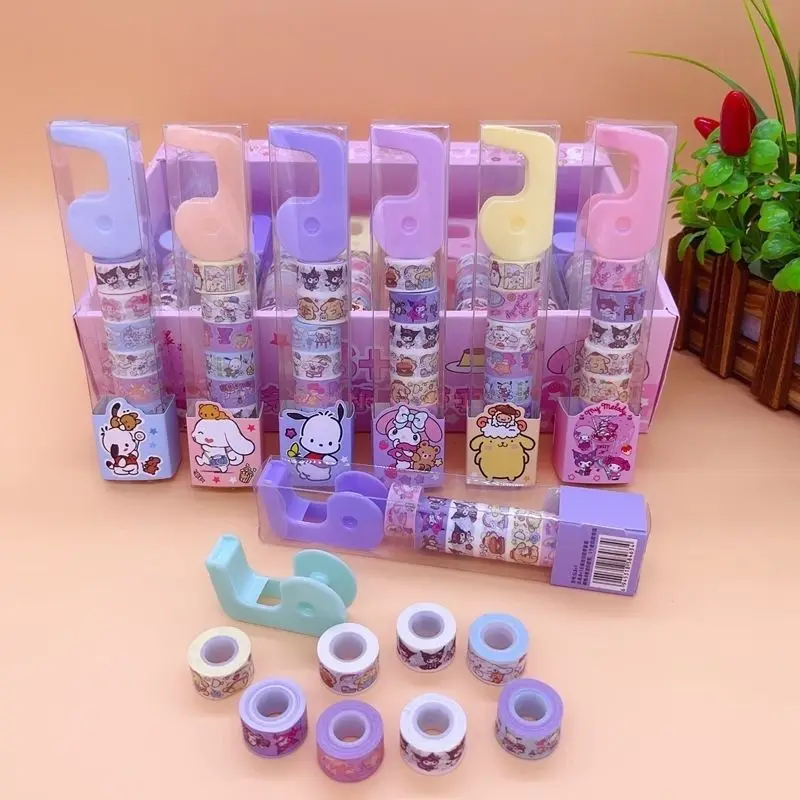 8 шт. Kawaii My Melody Cinnamoroll Kuromi Diy декоративная лента Васи аниме Sanrioed милая девушка