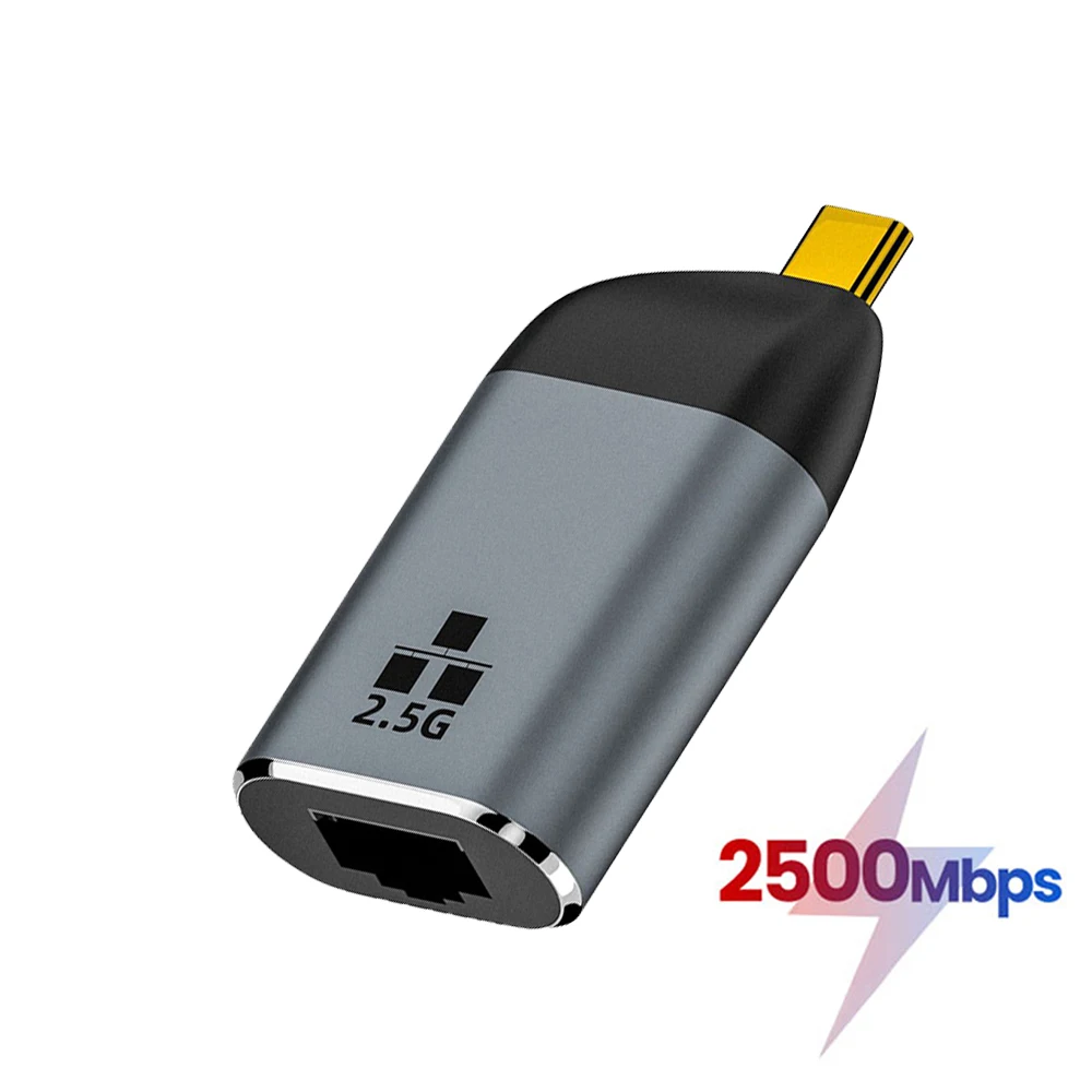 Адаптер Ethernet USB C 100/1000/2500 Мбит/с Type-C Thunderbolt3 к RJ45 LAN RTL8156 2 5G сетевой конвертер для