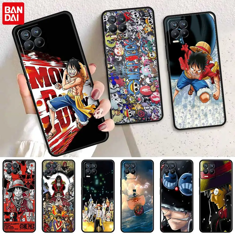 

Black Phone Case for Realme 8 C21 6 C3 C21Y 7 C11 2020 C15 XT GT Master Neo 3 2 C12 5 8i GT2 Pro C25 Cover Japan Anime One Piece